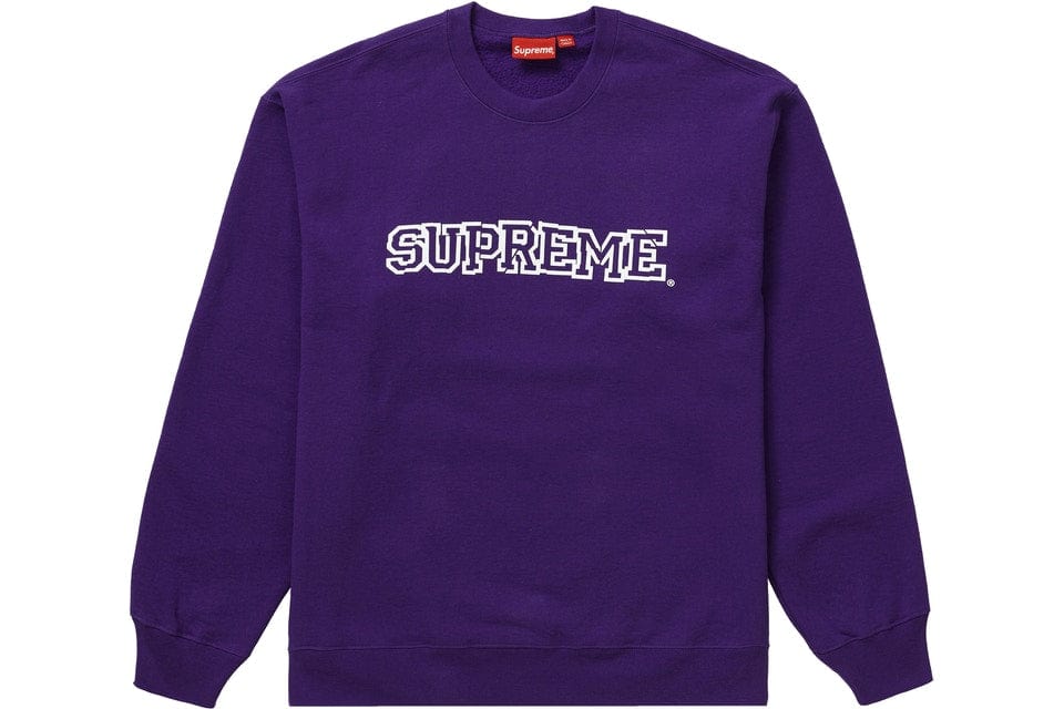 SUPREME CLOTHING SUPREME SHATTERED LOGO CREWNECK PURPLE QzBevWqRa