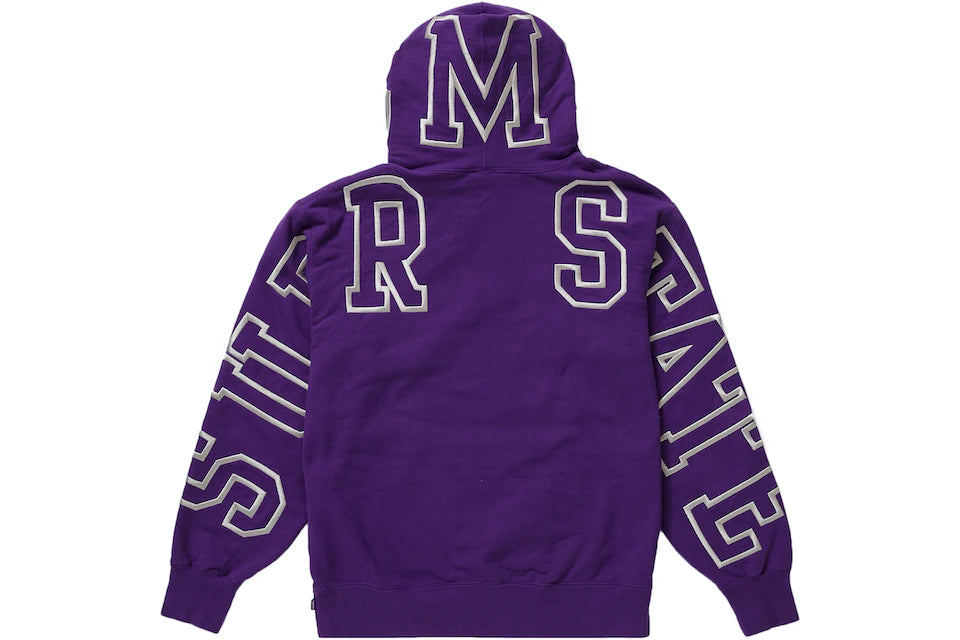 SUPREME STATE HOODIE PURPLE