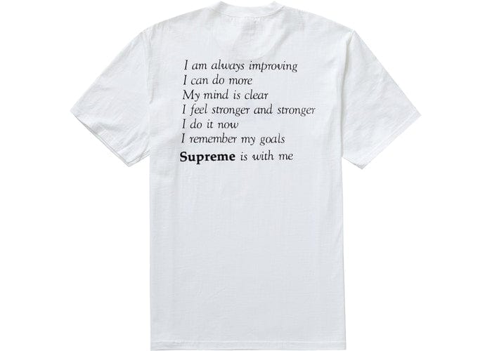 Supreme CLOTHING SUPREME STAY POSITIVE TEE WHITE