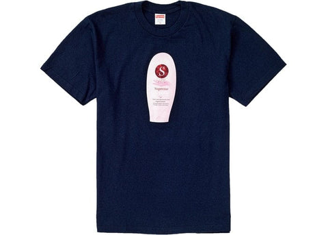 Supreme Clothing SUPREME CREAM TEE NAVY CTFW19N
