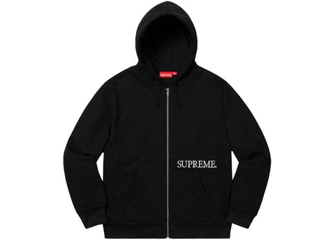 SUPREME CLOTHING SUPREME THERMAL ZIP UP SWEATERSHIRT BLACK