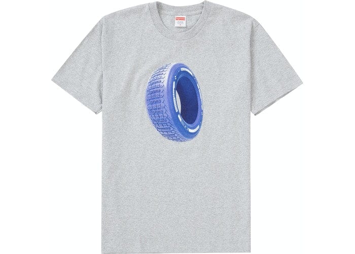 SUPREME CLOTHING SUPREME TIRE TEE HEATHER GREY SUP-TITHGY