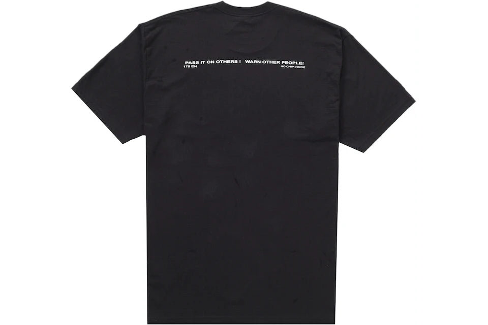 SUPREME WARNING TEE BLACK