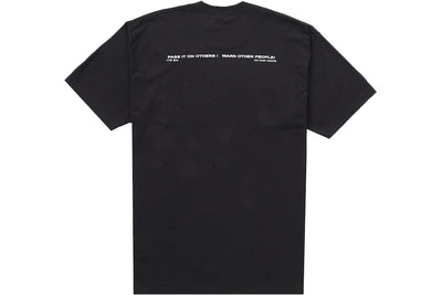 SUPREME WARNING TEE BLACK
