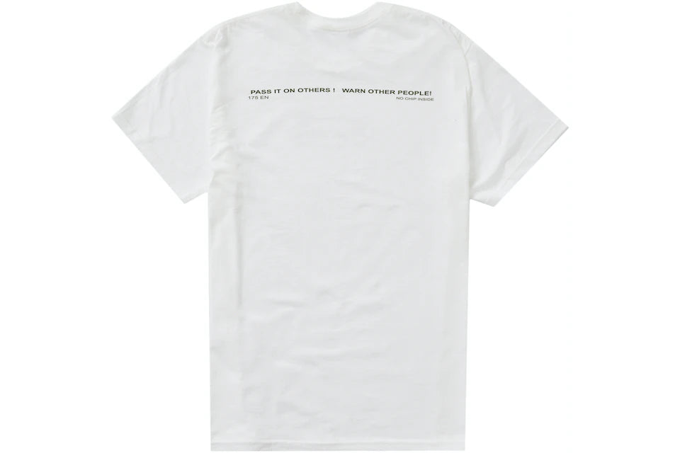 SUPREME WARNING TEE WHITE