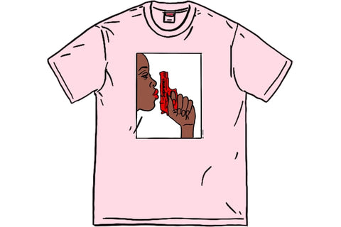 SUPREME CLOTHING SUPREME WATER PISTOL TEE PINK