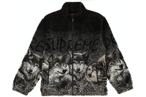 SUPREME CLOTHING SUPREME WOLF FLEECE JACK BLACK gti6VTPbj