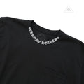 CHROME HEARTS CLOTHING CHROME HEART NECK LOGO FUCK YOU SLEEVE T-SHIRT BLACK