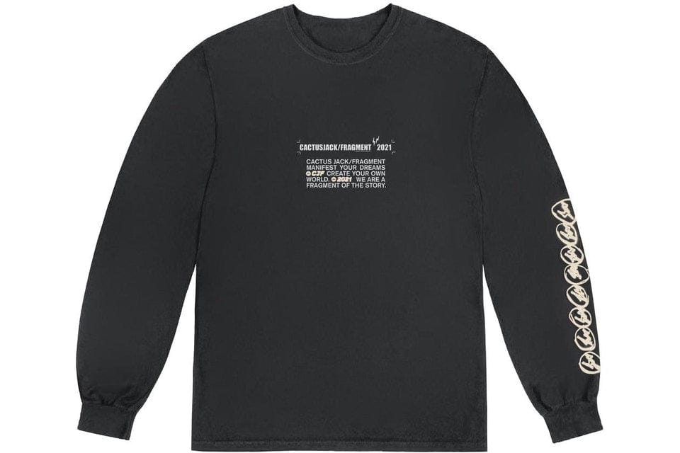 TRAVIS SCOTT CLOTHING TRAVIS SCOTT CJ FOR FRAGMENT LOGO LONG SLEEVE