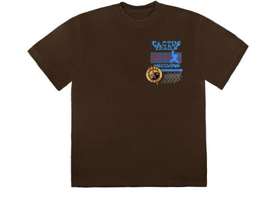 TRAVIS SCOTT CLOTHING TRAVIS SCOTT CJ TRAILS ASSN T-SHIRT BROWN