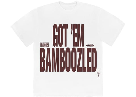 TRAVIS SCOTT CLOTHING TRAVIS SCOTT BAMBOOZLED TEE WHITE KTmEeYzb4