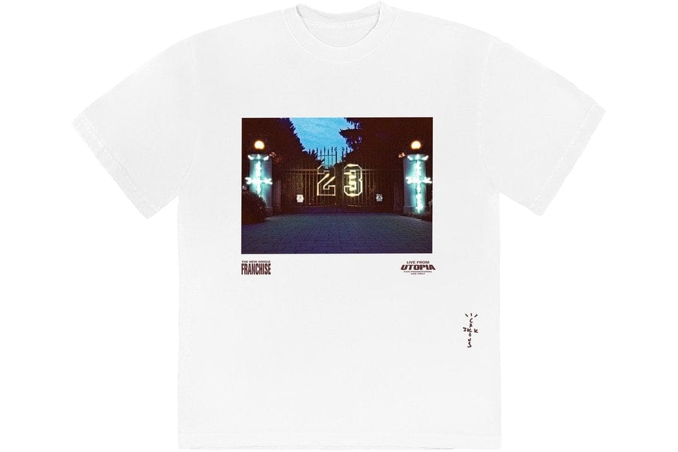 TRAVIS SCOTT CLOTHING TRAVIS SCOTT GATES T-SHIRT WHITE