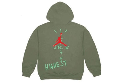 TRAVIS SCOTT CLOTHING TRAVIS SCOTT X JORDAN CACTUS JACK HIGHEST HOODIE OLIVE zsTc3BRfW