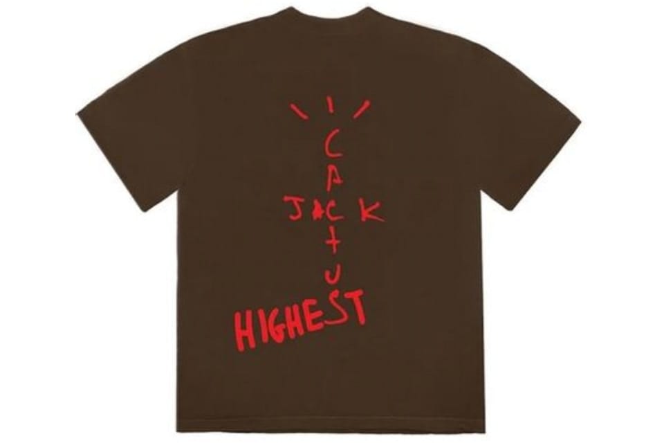 TRAVIS SCOTT CLOTHING TRAVIS SCOTT X JORDAN CACTUS JACK HIGHEST T-SHIRT BROWN