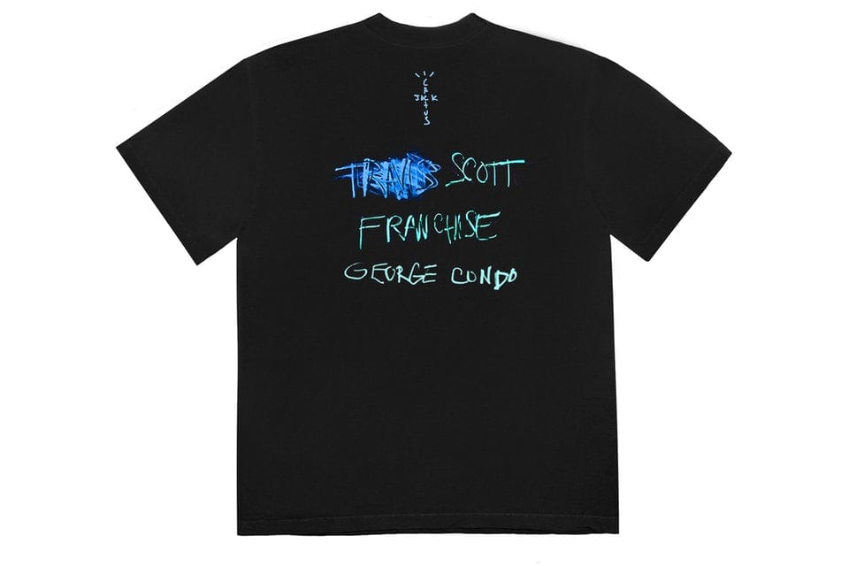 TRAVIS SCOTT CLOTHING TRAVIS SCOTT PORTRAIT OF TRAVIS TITLE T-SHIRT BLACK