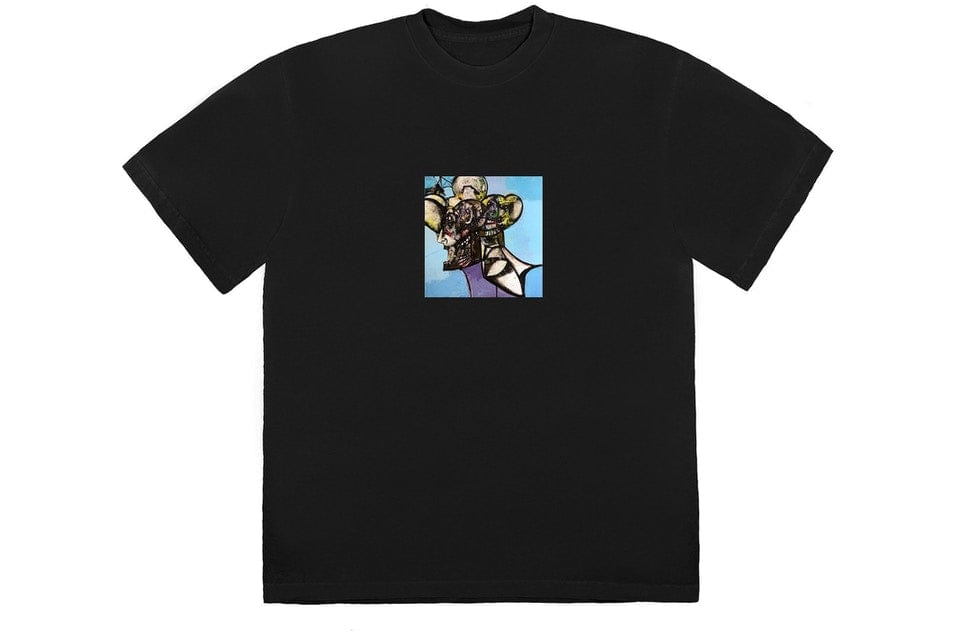 TRAVIS SCOTT CLOTHING TRAVIS SCOTT PORTRAIT OF TRAVIS TITLE T-SHIRT BLACK