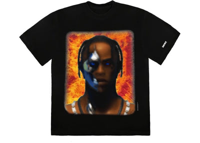 TRAVIS SCOTT CLOTHING TRAVIS SCOTT T-3500 PORTRAIT T-SHIRT NOIR