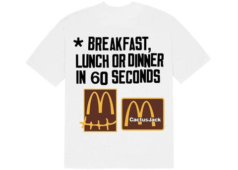 TRAVIS SCOTT CLOTHING TRAVIS SCOTT X CPFM X MCDONALD'S 60 SECONDS T-SHIRT WHITE
