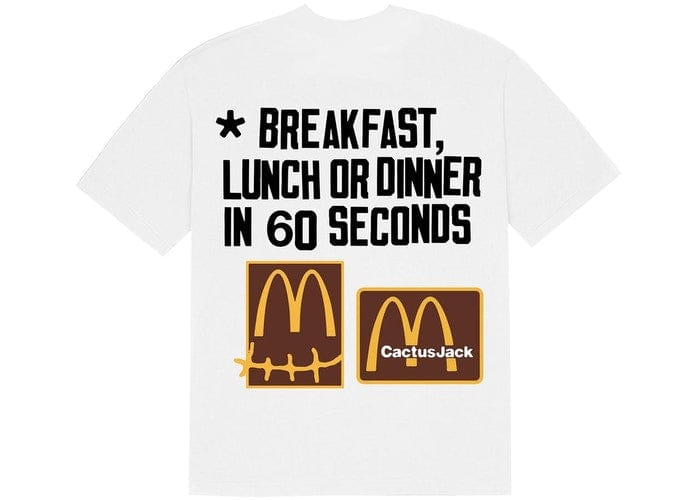 TRAVIS SCOTT CLOTHING TRAVIS SCOTT X CPFM X MCDONALD'S 60 SECONDS T-SHIRT WHITE