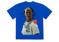 TRAVIS SCOTT CLOTHING TRAVIS SCOTT X MCDONALD'S ACTION FIGURE SERIES III T-SHIRT BLUE