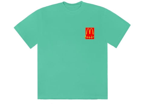 TRAVIS SCOTT CLOTHING TRAVIS SCOTT X MCDONALD'S ACTION FIGURE SERIES IV T-SHIRT TEAL TS-XMAFSIT
