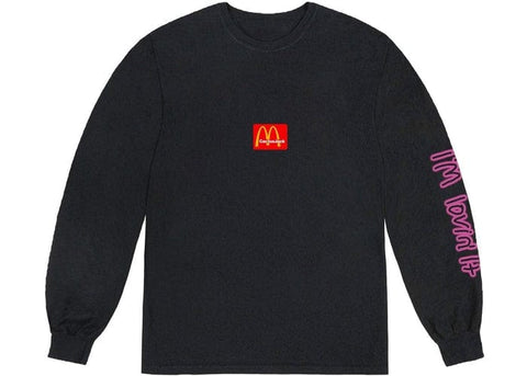 TRAVIS SCOTT CLOTHING TRAVIS SCOTT X MCDONALD'S ACTION FIGURE SPACE LONG SLEEVE BLACK