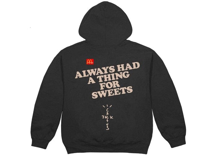 TRAVIS SCOTT CLOTHING TRAVIS SCOTT X MCDONALD'S APPLE PIE HOODIE BLACK TS-XMAPHWSBK