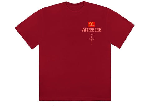 TRAVIS SCOTT CLOTHING TRAVIS SCOTT X MCDONALD'S APPLE PIE T-SHIRT RED