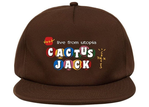 TRAVIS SCOTT ACCESSORIES TRAVIS SCOTT X MCDONALD'S CJ LIVE FROM UTOPIA HAT BROWN TS-XMCLFUBRN