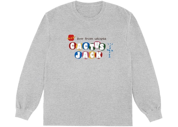 TRAVIS SCOTT CLOTHING TRAVIS SCOTT X MCDONALD'S CJ LIVE FROM UTOPIA LONG SLEEVE GREY