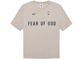 FEAR OF GOD CLOTHING FEAR OF GOD X NIKE WARM UP T-SHIRT OATMEAL