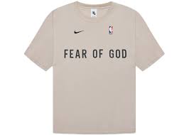 FEAR OF GOD CLOTHING FEAR OF GOD X NIKE WARM UP T-SHIRT OATMEAL