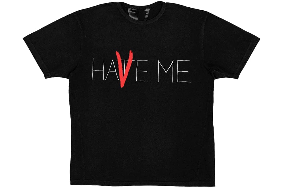 VLONE CLOTHING VLONE HAVE ME HATE ME TEE BLACK