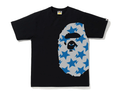 BAPE BAPE STAR SIDE BIG APE HEAD TEE BLACK/BLUE