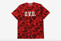 BAPE CLOTHING BAPE X OVO CAMO RED TEE