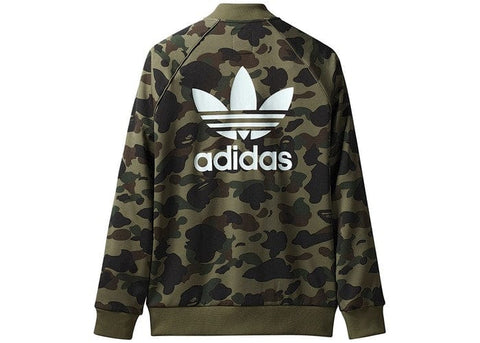 BAPE CLOTHING BAPE X ADIDAS TRACK TOP OLIVE CARGO FW18