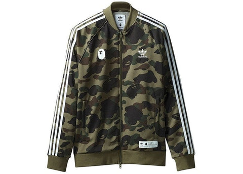 BAPE CLOTHING BAPE X ADIDAS TRACK TOP OLIVE CARGO FW18