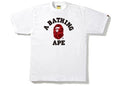 BAPE Clothing BAPE CAMO COLLEGE TEE WHITE/RED