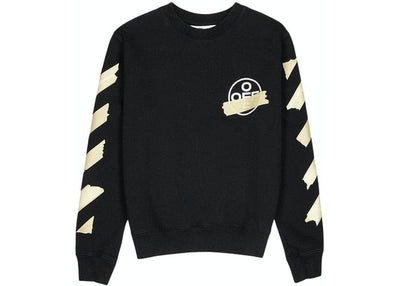 VÊTEMENT BLANC CASSÉ VÊTEMENT BLANC CASSÉ BANDE NOIRE FLÈCHE CREWNECK