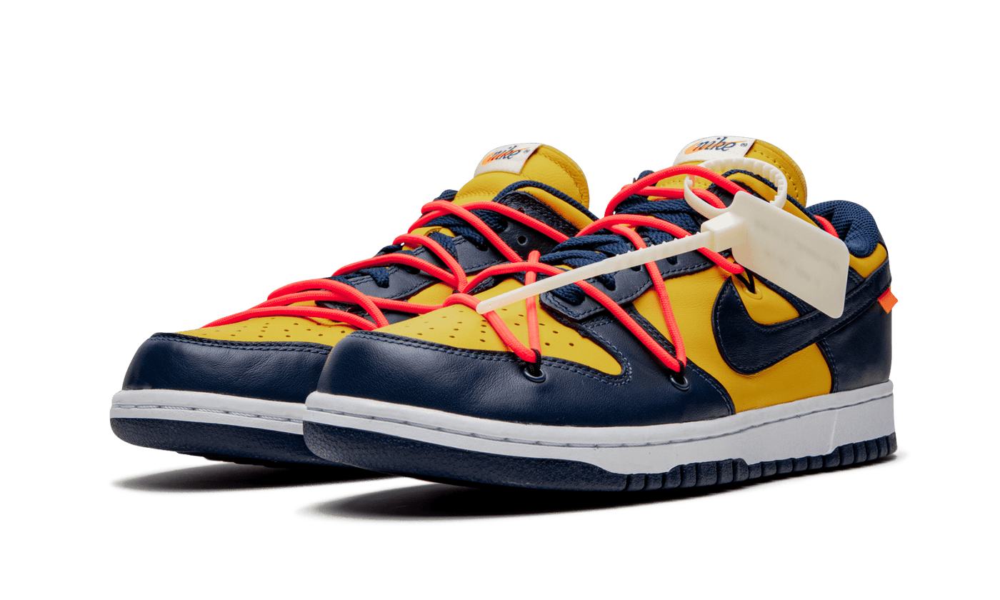 NIKE SHOES NIKE X OFF WHITE DUNK LOW UNIVERSITY GOLD / NAVY CT0856700
