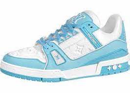 LOUIS VUITTON SHOES LOUIS VUITTON LV TRAINER WHITE SKY BLUE