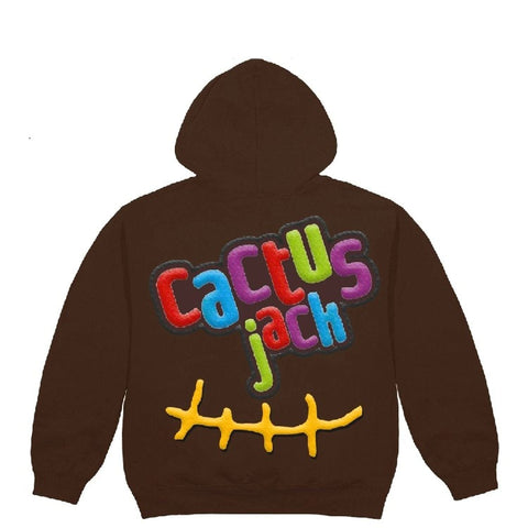 TRAVIS SCOTT CLOTHING TRAVIS SCOTT X MCDONALD'S CACTUS PACK STICKER HOODIE BROWN