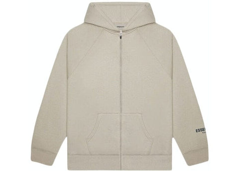 ESSENTIALS CLOTHING ESSENTIALS FOG 3D SILICON ZIP UP HOODIE TAUPE