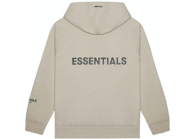 ESSENTIALS CLOTHING ESSENTIALS FOG 3D SILICON ZIP UP HOODIE TAUPE
