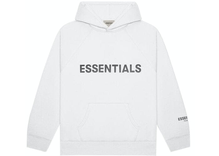 ESSENTIALS CLOTHING ESSENTIALS FOG 3D SILICON HOODIE WHITE