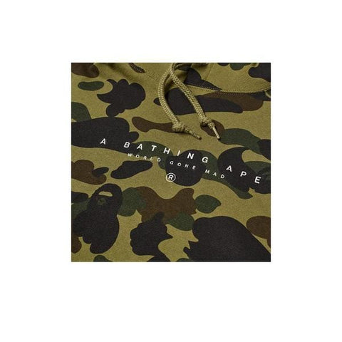 BAPE CLOTHING BAPE WORLD GONE MAD HOODIE CAMO GREEN