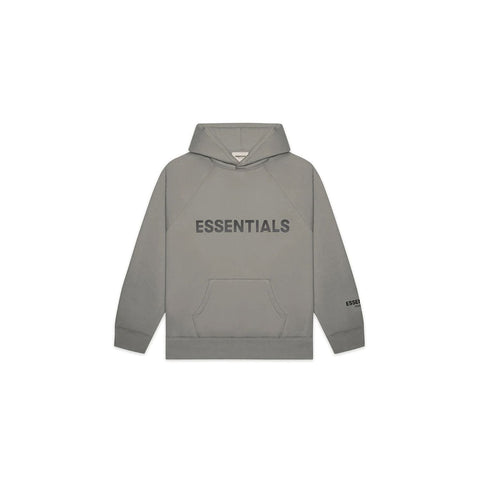 ESSENTIALS CLOTHING ESSENTIALS FOG 3D SILICON HOODIE CEMENT