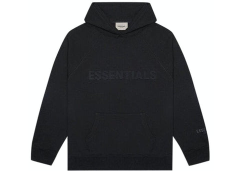 ESSENTIALS CLOTHING ESSENTIALS FOG 3D SILICON HOODIE BLACK