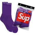 SUPREME CLOTHING SUPREME CREW SOCKS PURPLE SUP-HACSPPP