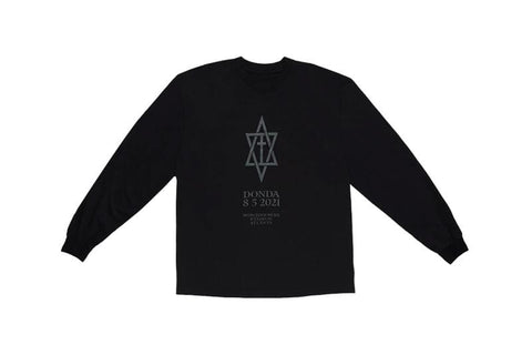 KANYE WEST CLOTHING KAYNE WEST DONDA BLACK LONG SLEEVE